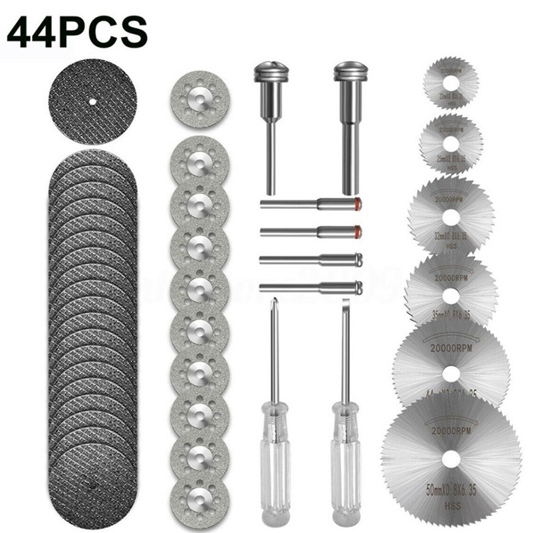 44PC切割片套装 电磨吊磨机配件组合打磨抛光切割厂家批发