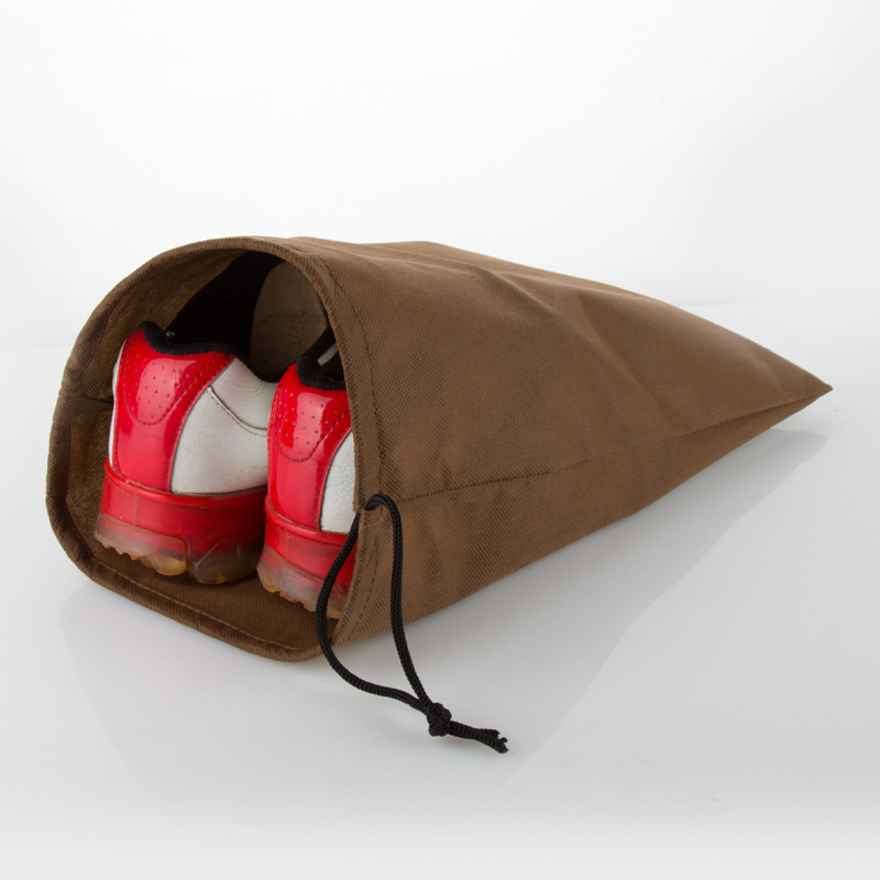 Venta al por mayor de fábrica portátil al aire libre viajes a prueba de polvo zapatos bolsa de almacenamiento deportes grandes cordón bolsa de zapatos de entrega de una sola pieza