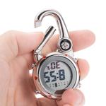 登山扣表夜光多功能电子挂表工作学习计时闹钟指南针腰表电子表