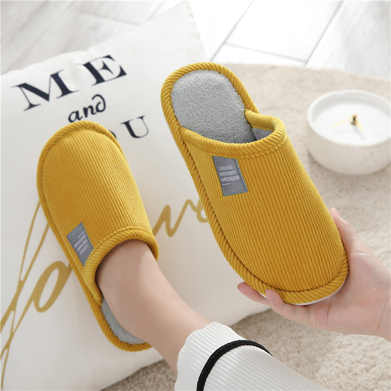 Stall Cotton Slippers Women's Winter Japanese-style Men's Home Warm Slippers Wholesale Indoor Floor Non-slip Household Moon Shoes