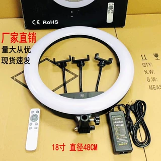 爆款直播补光灯18寸环形45CM大光圈主播灯摄影落地拍照柔光灯工厂