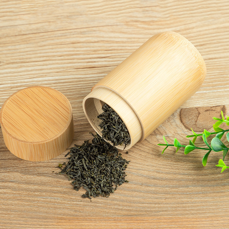 便携茶叶罐随身竹制茶叶筒小号茶叶密封罐紫竹茶叶盒老玉斑竹茶罐
