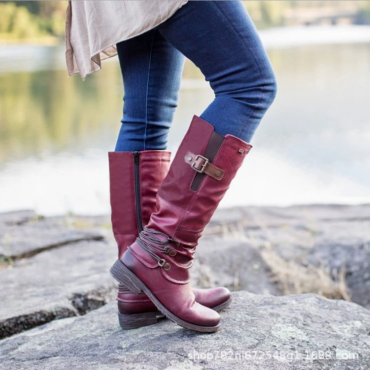 Высокие ботинки Martens демисезонные, plus size, до середины голени, размеры 35–43, несколько цветов