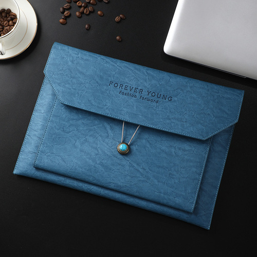 File bag a4 file bag men's large capacity document file large thickened leather storage custom logo