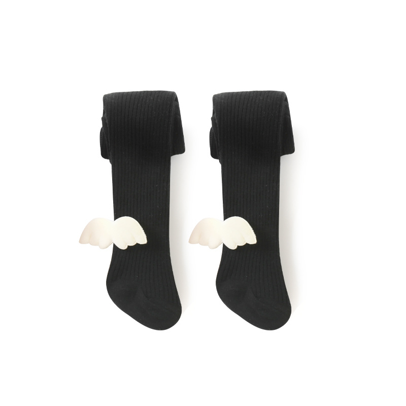 Pantimedias para niños Otoño e Invierno engrosadas polainas de bebé cálido con forro polar alas de estilo coreano calcetines de color sólido para niñas
