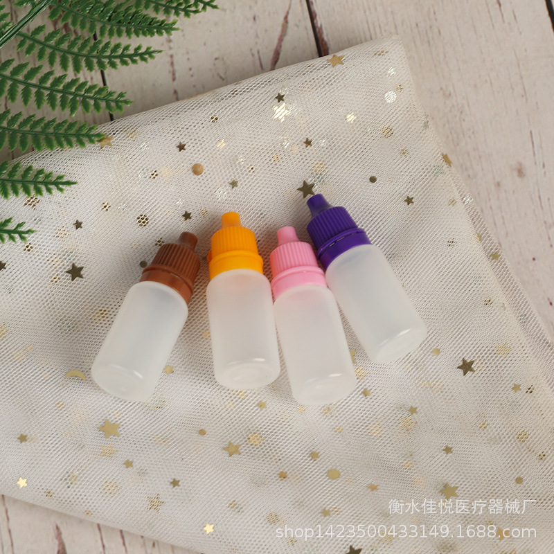 Fábrica en stock al por mayor 10ml sub-embalaje botella de gota botella pequeña botella de agente de agua de plástico botella de tinta multicolor