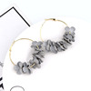 Fashionable earrings, cloth, Korean style, bright catchy style, flowered