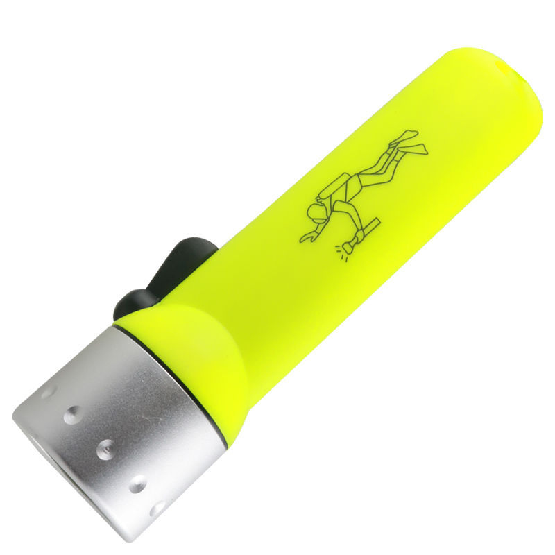 Buceo transfronterizo de plástico cueva submarina iluminación remota impermeable No.5 batería linterna de buceo al por mayor