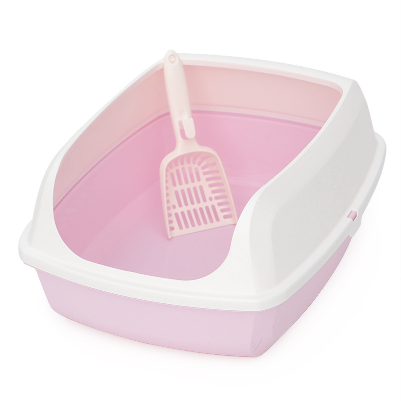 Caja de arena para gatos inodoro de gato grande tamaño pequeño desodorante anti-salpicaduras caja de arena para gatitos caja de arena semicerrada para gatos