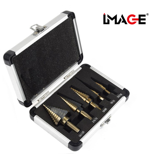 Hot selling 5pc pagoda drill triangular shank straight groove step drill expander high speed steel step drill drilling bit