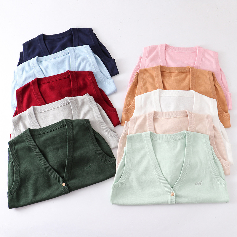 Jizhou Tea Hong Love Academy Japanese Student JK Knitted Sweater Vest Cardigan Sleeveless Thin Hong Love Academy