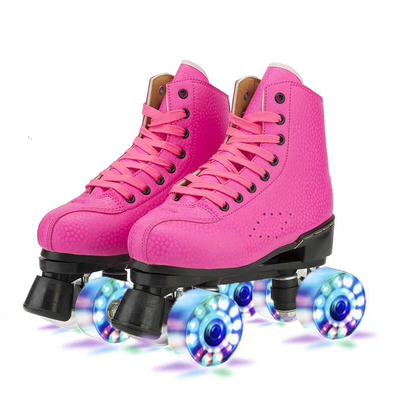 Nuevos patines de doble fila para adultos cuatro patines de ruedas para niños patines de ruedas para hombres y mujeres adultos patines de doble fila flash