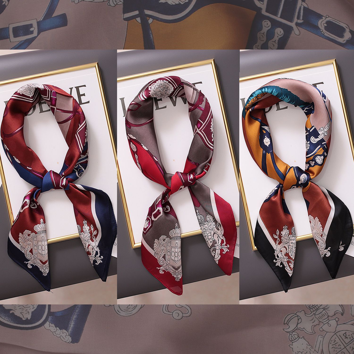 Versatile Imitation Silk Scarf For Women Korean Style Spring_voghion.com