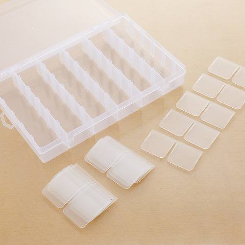 36-grid detachable plastic multifunctional jewelry beaded small grid DIY desktop screw cosmetics transparent storage box