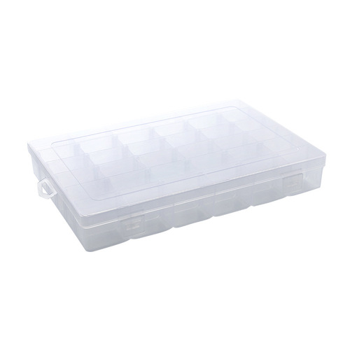 36-grid detachable plastic multifunctional jewelry beaded small grid DIY desktop screw cosmetics transparent storage box