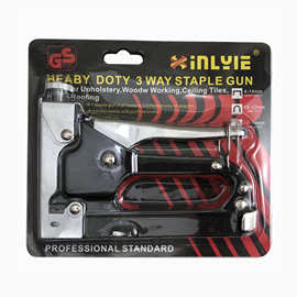 半电镀黑色重型强力三用手动打钉枪机T型直钉U型门型码钉枪射钉器