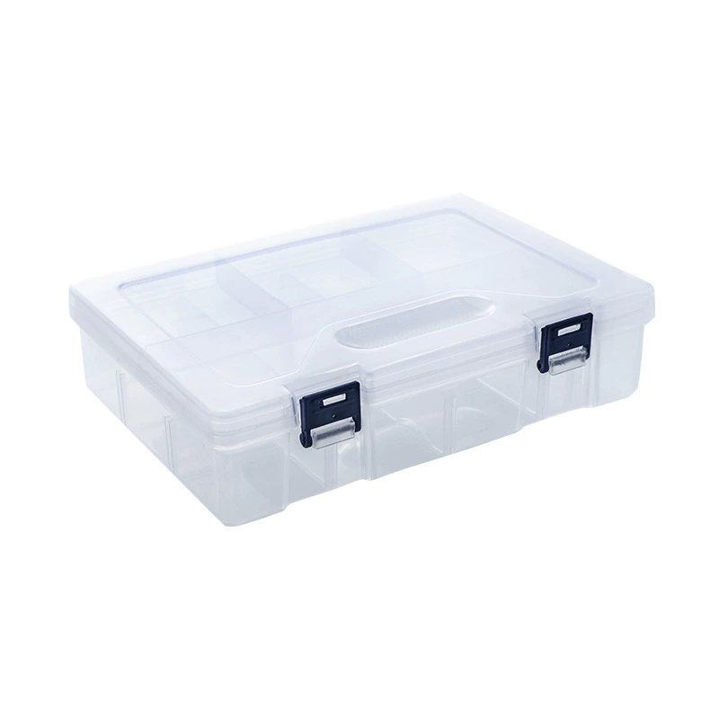 Detachable 8-Cell Storage Box with Interlocking Latches, 23x16x6 cm, 0.191 kg