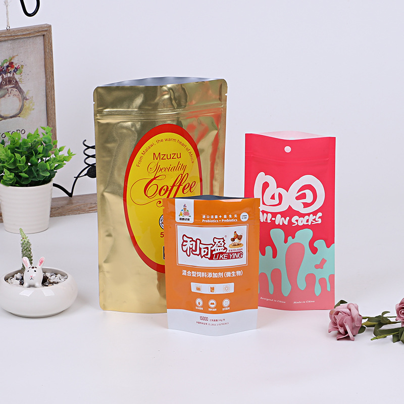 彩色印刷休闲食品包装袋开窗铝箔食品包装袋坚果杂粮自立袋食品袋