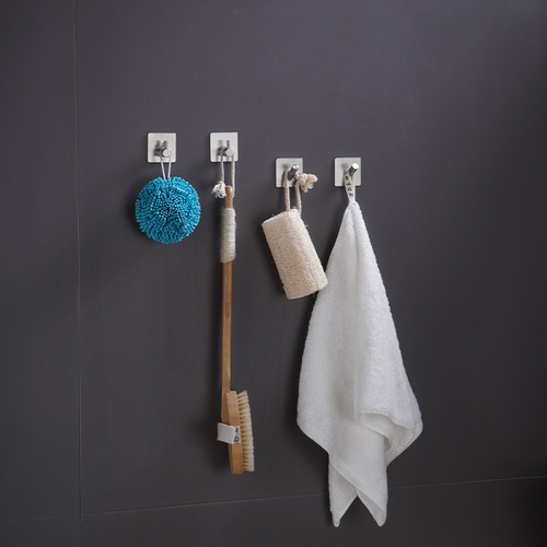 No punching 304 stainless steel hook single hook bathroom kitchen single wall hook sticky hook cross-border Amazon