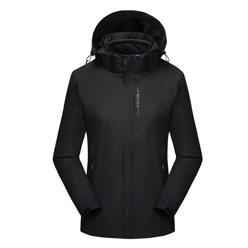 Chaqueta de invierno al aire libre para hombres y mujeres tres en uno de dos piezas chaqueta impermeable a prueba de viento traje de alpinismo de lana LOGO