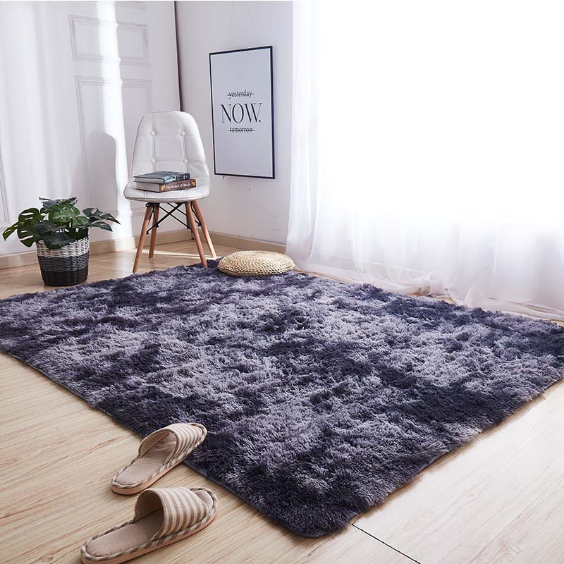 Alfombra de seda y lana para sala de estar, estilo nórdico, teñida, de gran superficie, para el hogar, estudio, sala de estar, sofá, mesa de café.