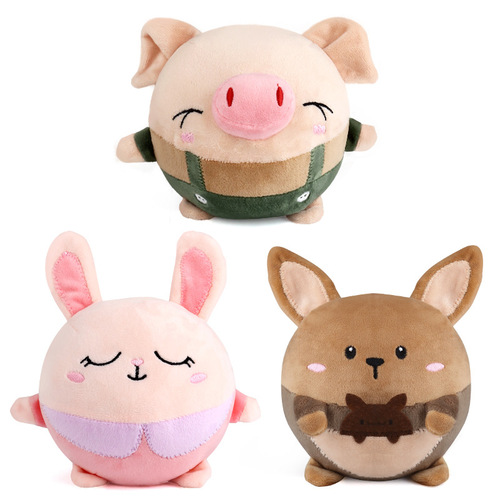 Children's electric doll with jumping pig USB charging music jumping ball talking and dancing plush toy