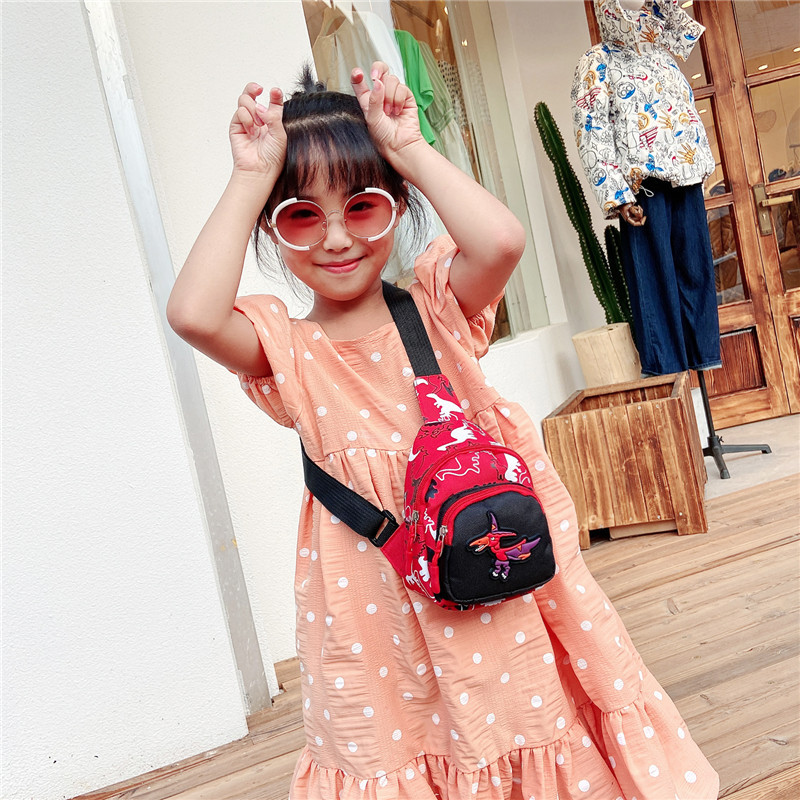 Bolso de los niños del estilo coreano 2023 otoño nuevo bolso de hombro lindo dinosaurio mini bolso de pecho moda niños y niñas bolsa de mensajero