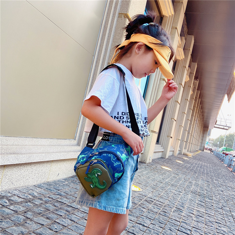 Bolso de los niños del estilo coreano 2023 otoño nuevo bolso de hombro lindo dinosaurio mini bolso de pecho moda niños y niñas bolsa de mensajero