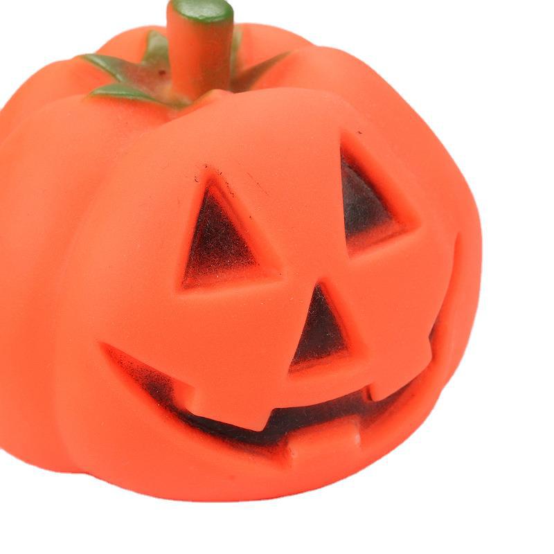 Amazon popular mascota juguetes de Halloween calabaza para aliviar el aburrimiento de la voz de la mascota perro juguetes de rechinar los dientes