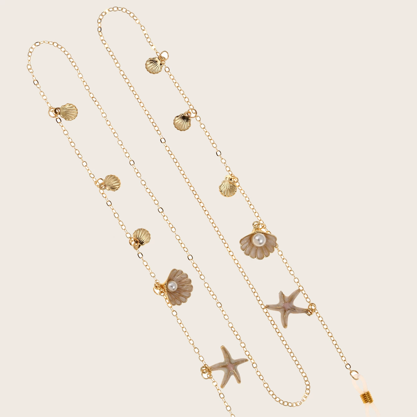 Metal glasses, non-slip chain, medical mask, strap, simple and elegant design