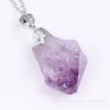 Amethyst crystal buds silver plated