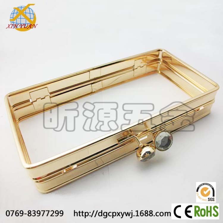 厂家供应包装五金配件化妆盒口架 双耳箱包口架 铁皮五金框