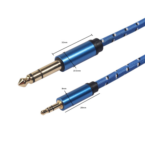 New all-copper shielded 3.5mm audio cable 3.5 to 6.35 male to male audio digital audio cable