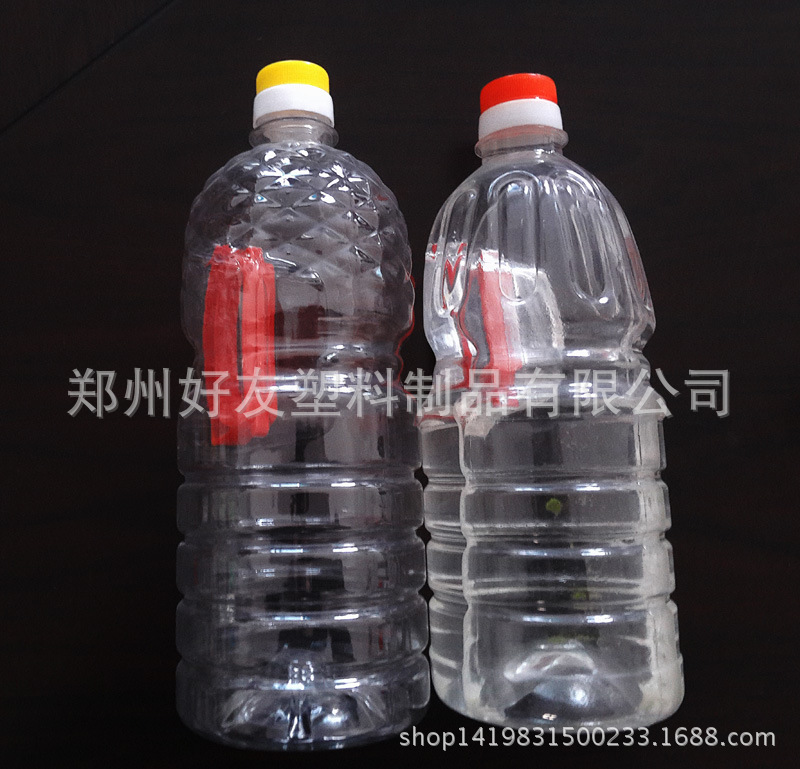 1.8L食用油壶 侧提手 pet 透明塑料桶 一斤油瓶2斤醋壶