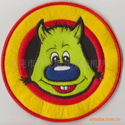 電腦繡花LOGO貼布繡花加工 卡通繡花章布貼 刺繡徽章貼