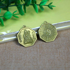 Taishang Laojun Zodiac Alloy Bagua Copper Coin Accessories Guanyin Tai Chi Yin Yang Bagua Mirror Copper Coin Accessories Pendant Material