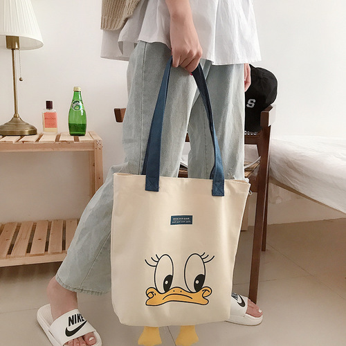 Yeyu/ new versatile duck canvas bag casual hand bag student small bag Japanese and Korean ins shoulder bag