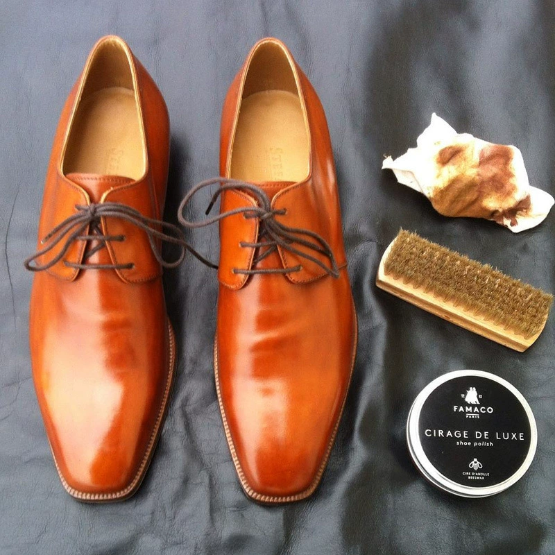 Поставка бренда FAMACO Светло-коричневый карнаубский воск Винно-красный Темно-коричневый полировальный воск Кожа Яркий уход Воск для обуви