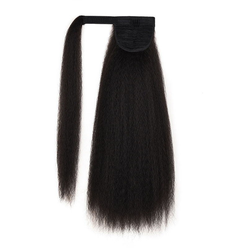 Cross-border foreign trade African ponytail wig invisible seamless Velcro corn beard ponytail 60cm factory wholesale