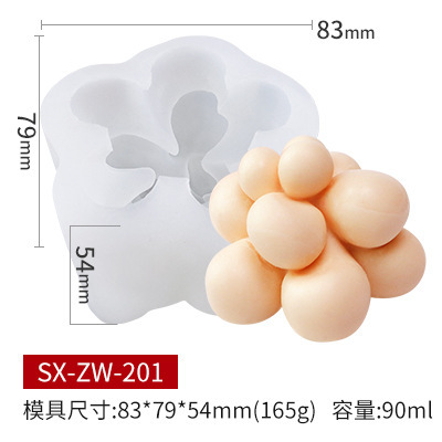 Sanxin tridimensional suculenta silicona vela molde DIY aromaterapia vela fragante piedra yeso pudín pastel herramienta de molienda