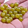 Factory wholesale baking paint 4/6/8/10 Glass imitation jade round beads DIY jewelry accessories beaded windy hair decoration materials