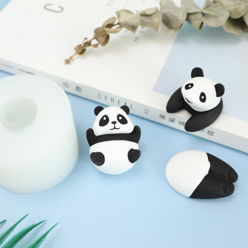 Panda silicone mold cartoon cute panda butt aromatherapy plaster handmade diy car air outlet aroma diffuser stone