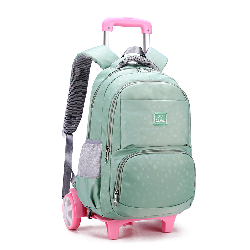 Trolley schoolbag niñas subir escaleras simple moda casual estudiante de secundaria campus estudiante de secundaria bolsa de gran capacidad