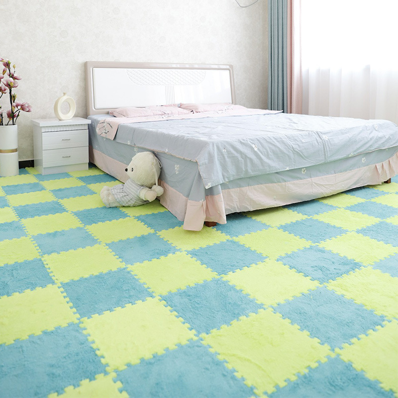 Dormitorio Full-shop hogar engrosada costura alfombra de piso de área grande máquina de corte de la alfombra de gamuza lavable fabricante