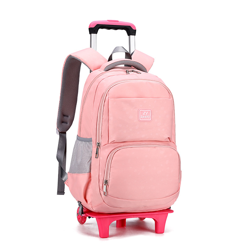 Trolley schoolbag niñas subir escaleras simple moda casual estudiante de secundaria campus estudiante de secundaria bolsa de gran capacidad