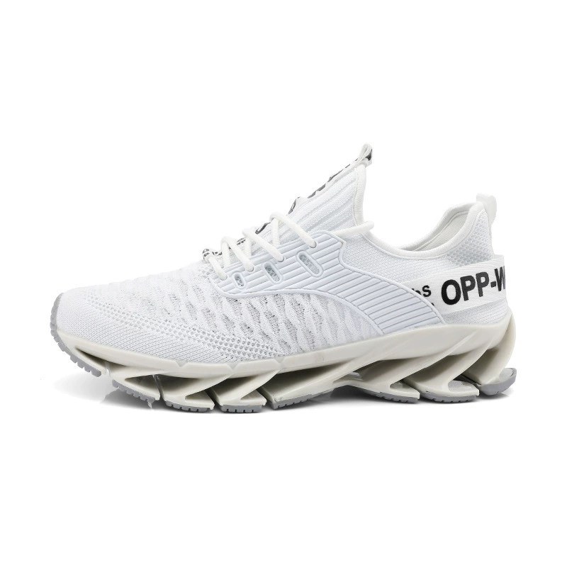 Cross-border AliExpress 2024 Men's Shoes Autumn Breathable Flyweave Casual Men's Trendy Blade Fish Scale Sports Running Shoes