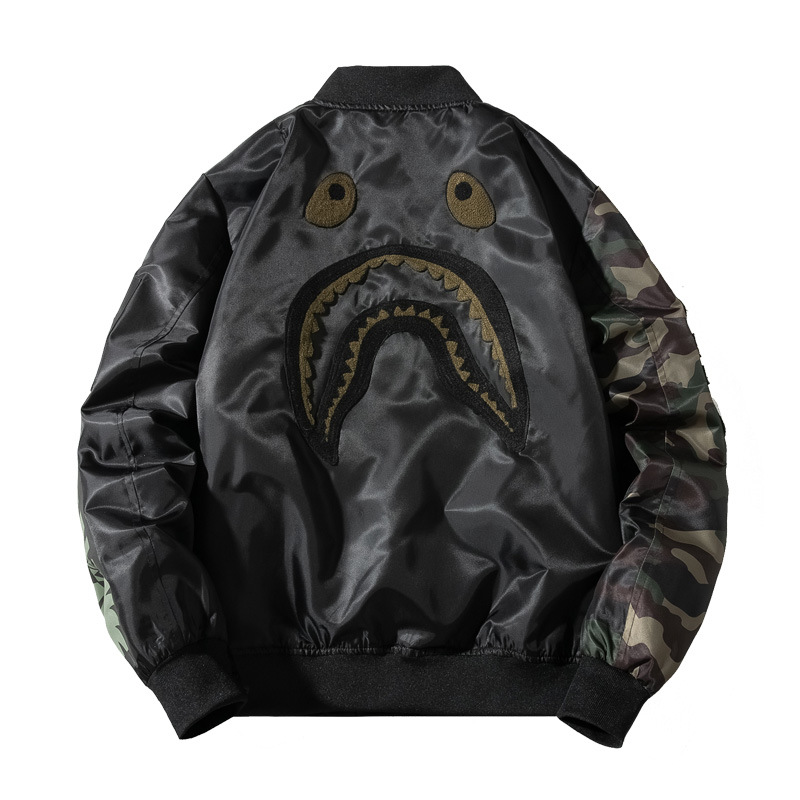 Marca de moda japonesa MA1 chaqueta de piloto de la Fuerza Aérea hombres y mujeres Otoño e Invierno engrosada pareja uniforme de béisbol chaqueta con capucha