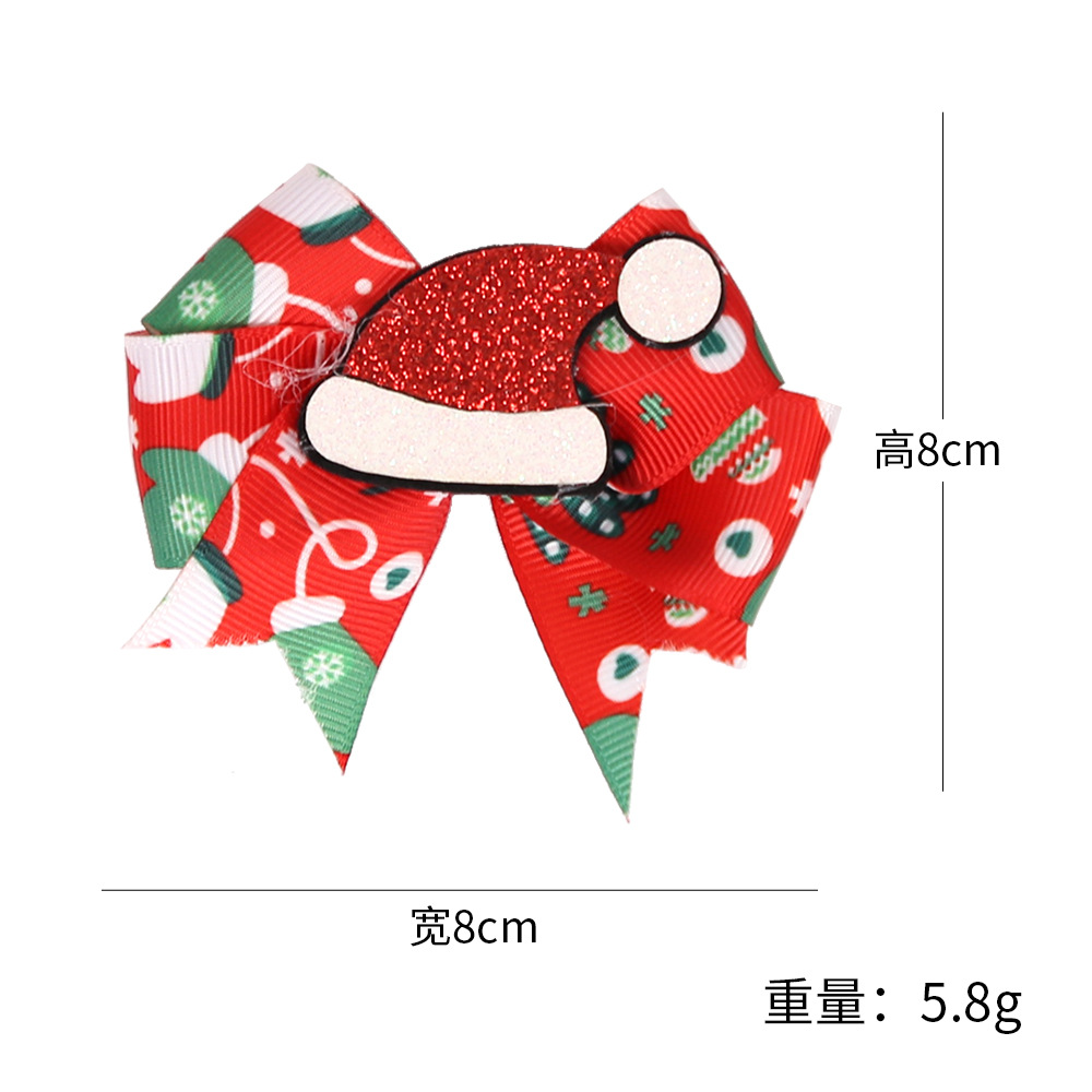 Sombrero de Navidad blanco horquilla