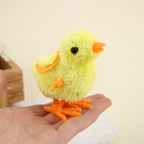 Hot selling wind-up children's toys at street stalls, color mixed wind-up chicken, simulated jumping chicken, wind-up chicken