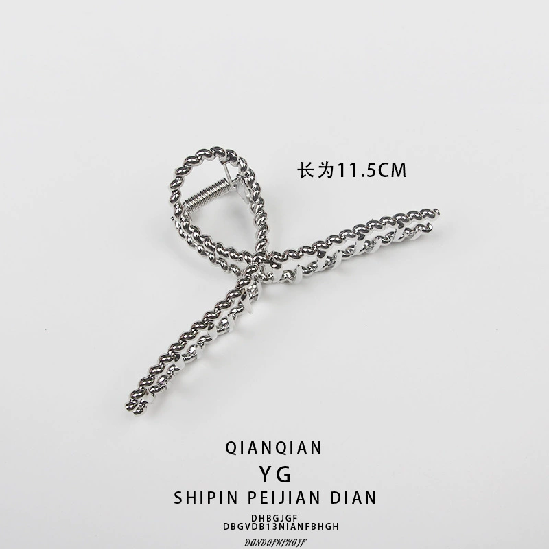 Hairgrip, shark, matte crab pin for bath, ponytail, simple and elegant design